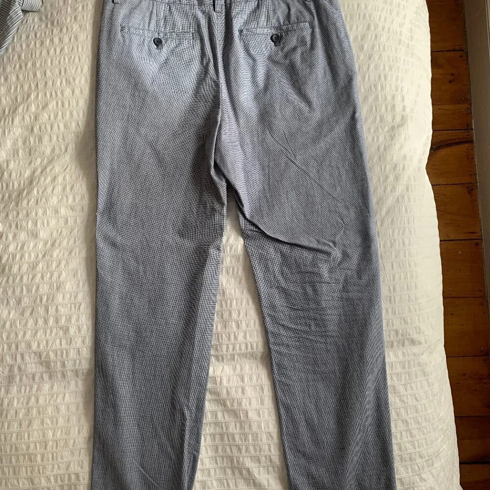 Banana Republic Blue Chambray Linen Pants - Aiden fit 32x32